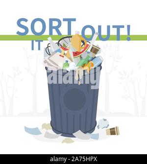 Sort it out - flat design style illustration Stock Vector