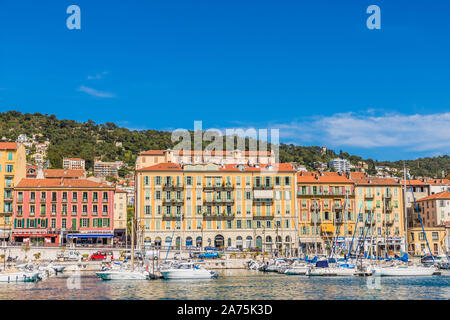 A view in Nice in the Cote D Azur in FRance