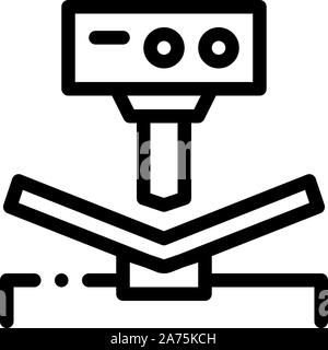 Breaking Tool Factory Metallurgical Icon Vector Illustration Stock Vector