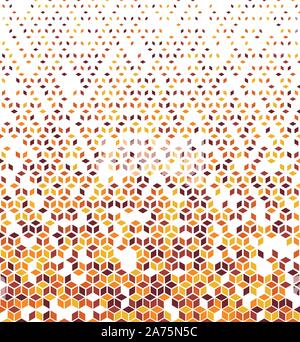 Hexagonal Halftone Pattern. Abstract vector background with rombus. Crystal pattern Stock Vector