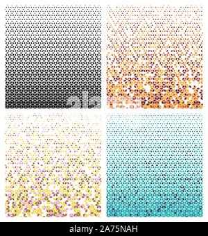 Hexagonal Halftone Pattern. Abstract vector background with rombus. Crystal pattern Stock Vector