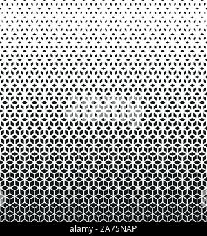 Hexagonal Halftone Pattern. Abstract vector background with rombus. Crystal pattern Stock Vector