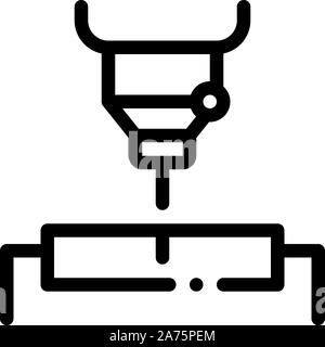 Factory Drilling Metallurgical Icon Vector Illustration Stock Vector