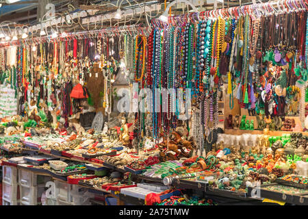 Jewellery Bijoux at Jade Market in Hong Kong Stock Photo