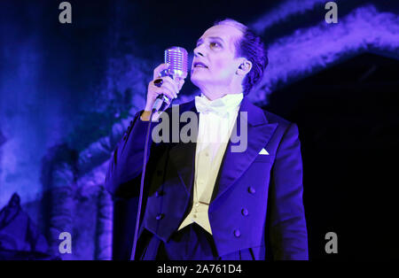 Dave Vanian performs on stage during 'The Damned: A Night Of A Thousand Vampires' at The Palladium on Monday 28th October 2019. Stock Photo