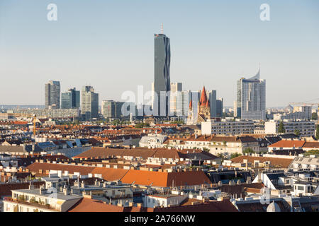 vienna austria - July 5 2019: evening view to the north business park cityline Stock Photo