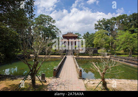 Hue, Thua Thien-Hue, Vietnam - February 27, 2011: Imperial Tomb of Emperor Minh Mang in Hue Stock Photo