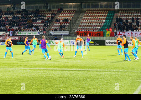 Rotterdam, Netherlands. 30th Oct, 2019. ROTTERDAM - 30-10-2019, Football, Sparta Stadion Het Kasteel, Dutch KNVB Beker, season 2019/2020, players Volendam during the warming up before the match Sparta - Volendam Credit: Pro Shots/Alamy Live News Stock Photo