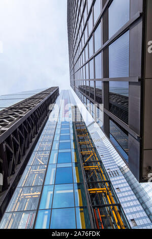 Looking up at the Leadenhall Building in the Financial District, London England UK Stock Photo