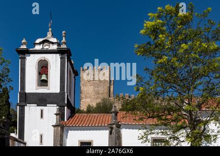 Typical medieval town of Obidos in Portugal. Stock Photo