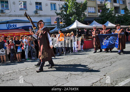 Vrsac, Serbia September 22, 2019. Traditional manifestation of grape harvest days. Passage of master winemakers. Stock Photo