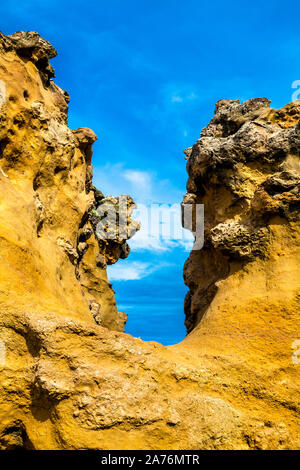 Rocks at Rocher de la Vierge, Biarritz, France Stock Photo