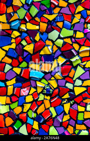 Colourful mosaic on the facade of Casters Gallery, Biarritz, France Stock Photo
