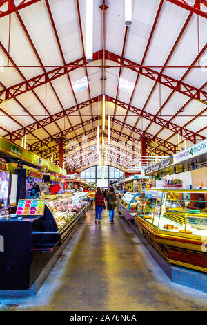 Interior of Mercado Les Halles, Biarritz, France Stock Photo