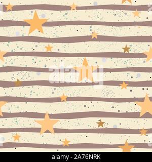 Cute Seamless Star Pattern. Great for backgrounds, backdrops, cars, postcards, invitations, headers, brochures, posters,wall art, flyer, etc. Vector I Stock Vector