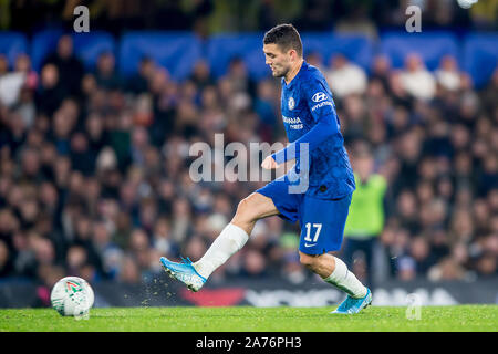 London, UK. 30th Oct, 2019. Mateo Kovacić of Chelsea during the EFL Carabao Cup Round of 16 match between Chelsea and Manchester United at Stamford Bridge, London, England. Photo by Salvio Calabrese. Editorial use only, license required for commercial use. No use in betting, games or a single club/league/player publications. Credit: UK Sports Pics Ltd/Alamy Live News Stock Photo