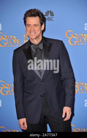 LOS ANGELES, CA - JANUARY 12, 2014: Jim Carrey in the press room at the 71st Annual Golden Globe Awards © 2014 Paul Smith / Featureflash Stock Photo