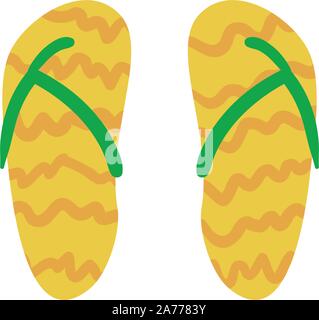 beach sandals on white background vector illustration design Stock Vector