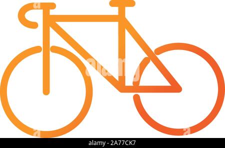 bicycle sport gym fitness gradient line vector illustration Stock Vector