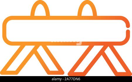 equipment sport gym fitness gradient line vector illustration Stock Vector