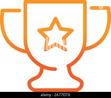 trophy award sport gym fitness gradient line vector illustration Stock Vector