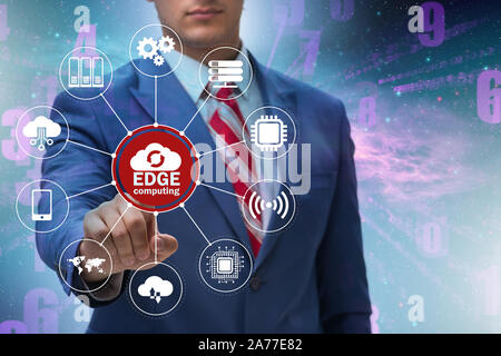 The fog and edge cloud computing concept Stock Photo