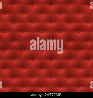 Red or brown leather seamless pattern with buttons Stock Photo