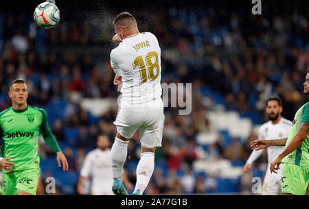 Madrid, Spain. 31st Oct, 2019. Real Madrid CF's Luka Jovic in action during the Spanish La Liga match round 11 between Real Madrid and CD Leganes at Santiago Bernabeu Stadium.(Final score: Real Madrid 5 - 0 Leganes) Credit: SOPA Images Limited/Alamy Live News Stock Photo