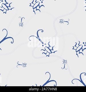 Seamless pattern with bugs and traces Stock Vector