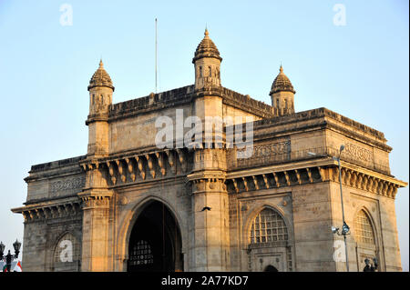 Mumbai, Maharashtra, India - April 12, 2011: Southeast Asia- Gateway of India is India's most valued structure, arch-monument  which was built in 1924 Stock Photo