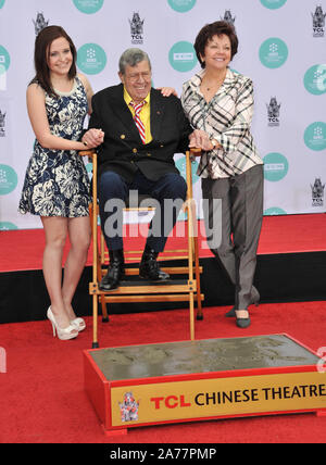 Daughter Danielle Sarah Lewis, Jerry Lewis, wife SanDee Pitnick LA Premiere of Encore's "Method