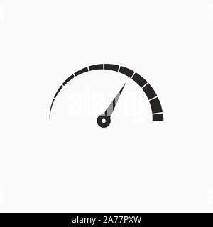 Speed, speedometer icon. Vector illustration, flat design Stock Vector