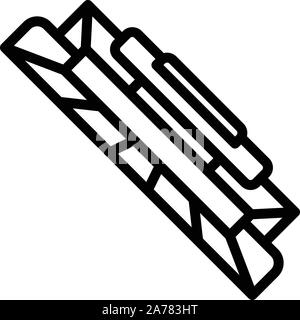 Cartridge icon, outline style Stock Vector