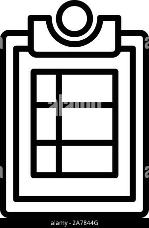 Inventory board icon, outline style Stock Vector