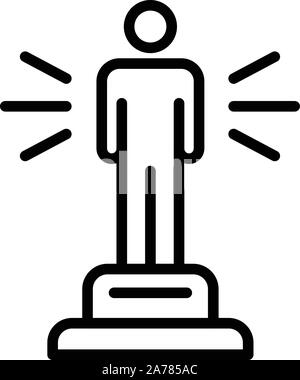 Music award icon, outline style Stock Vector
