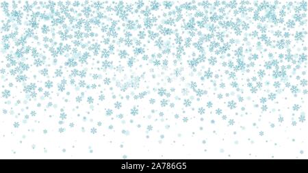 Falling snow vector. Winter background with snowflakes. Holiday background with snowflakes . Vector Illustration. Stock Vector