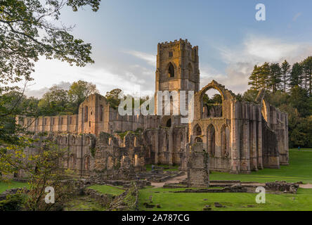 Magnificent Fountains Abbey in North Yorkshire