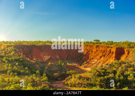 Red Tsingy Panorama in Madagascar Stock Photo
