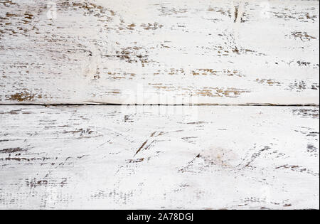 Close-up of background from wooden boards with old white paint . Stock Photo