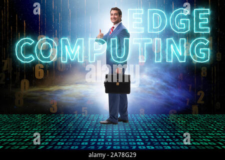 The concept of cloud edge and fog computing Stock Photo