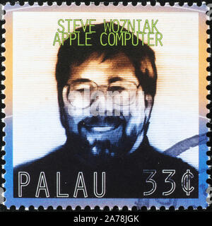 Steve Wozniak, Co-founder of Apple Computers on stamp Stock Photo