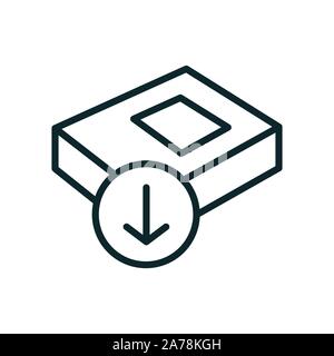 Ebook digital download icon w book and arrow Stock Vector