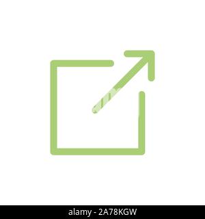 External Link Icon w image showing a link to a different website Stock Vector