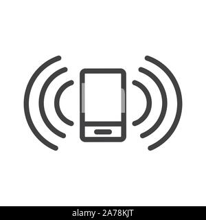 Phone Sound off or on Icon w lines showing sound Stock Vector