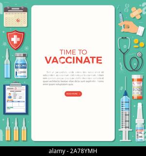 Vaccination Concept Banner Stock Vector