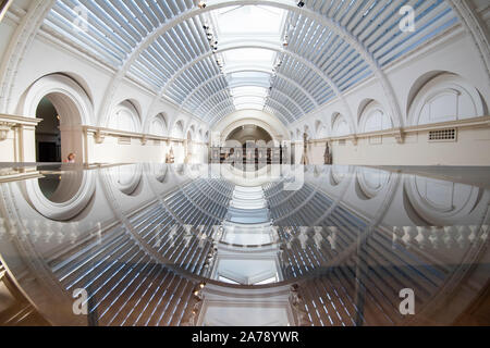 Reflections of the ceiling in the Victoria and Albert Museum, London England UK Stock Photo