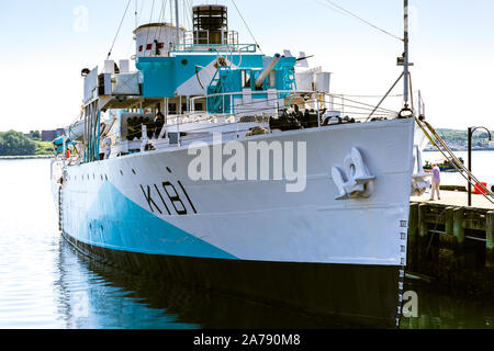 Canada, halifax. HMCS Sackville . Last Corvette. Warship. Stock Photo