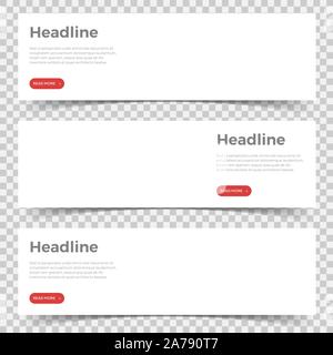 Horizontal Mockup Banners Stock Vector