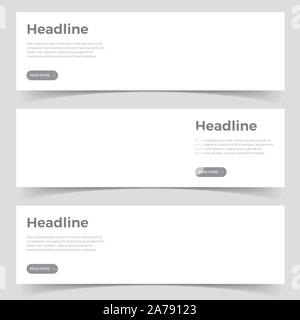 Horizontal Mockup Banners Stock Vector