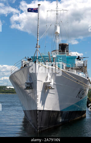 Canada, halifax. HMCS Sackville . Last Corvette. Warship. Stock Photo